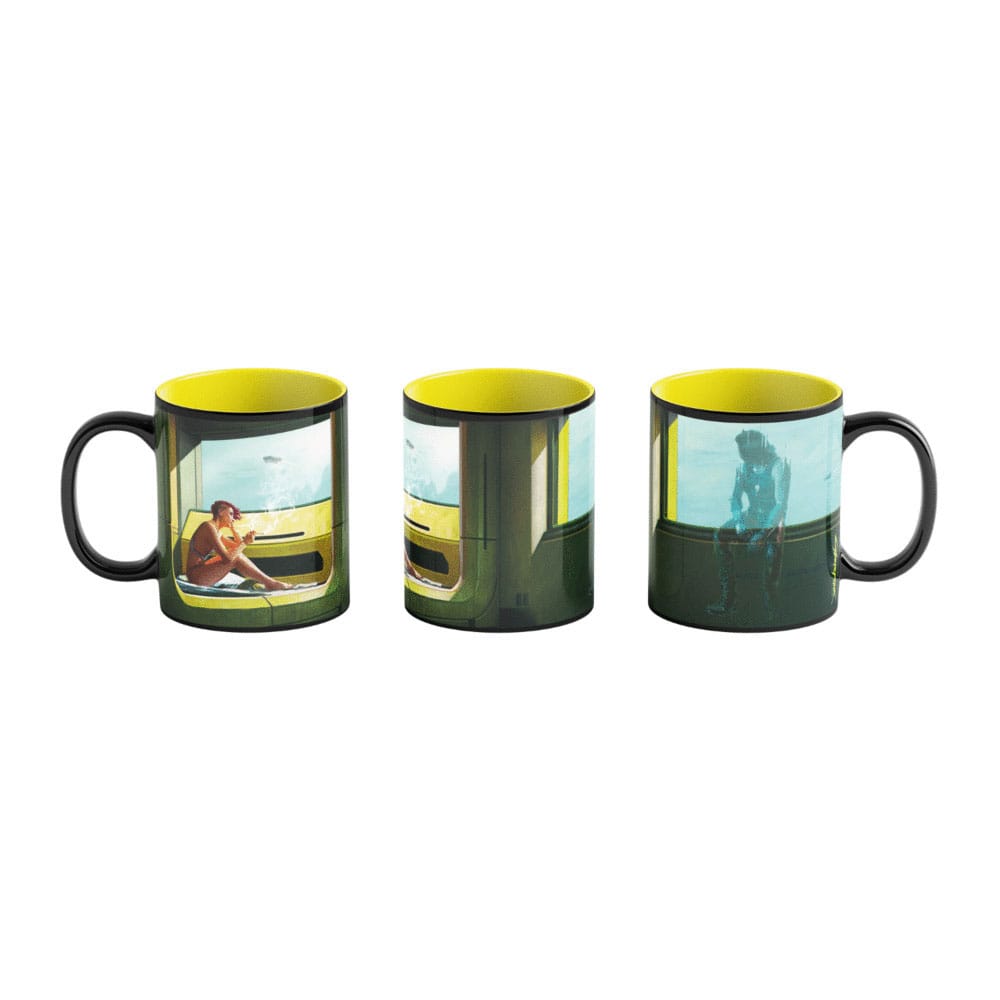 Cyberpunk 2077 Game Art Chronicles Mug Artwork Inspired by Edward Hopper 450 ml