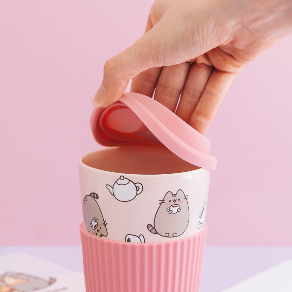 Pusheen Ceramic Mug with Lid 400 ml