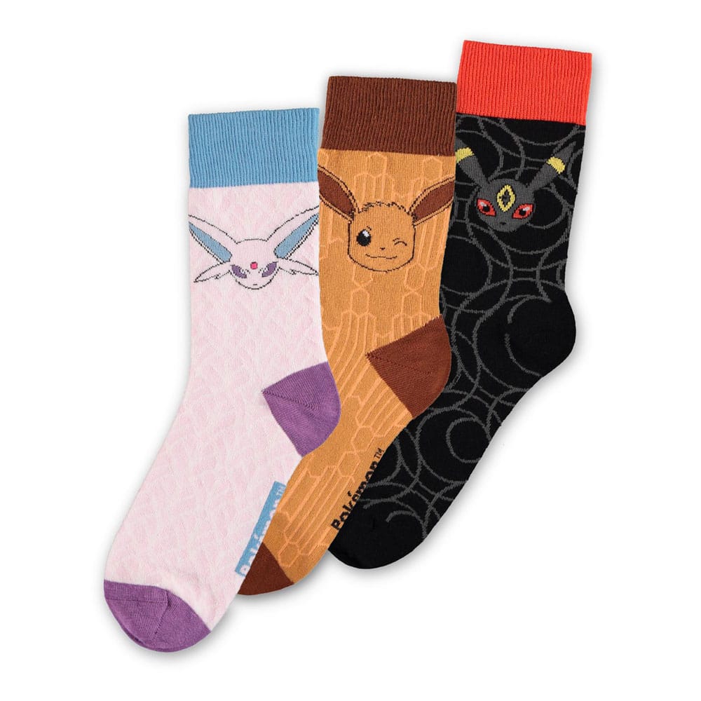 Pokémon Socks 3-Pack Eevee Evolution 2.0 35-38