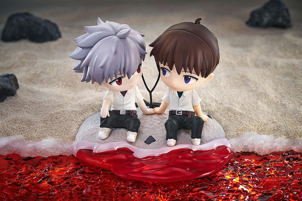 Rebuild of Evangelion Chibi Figure Shinji Ikari & Kaworu Nagisa 8 cm