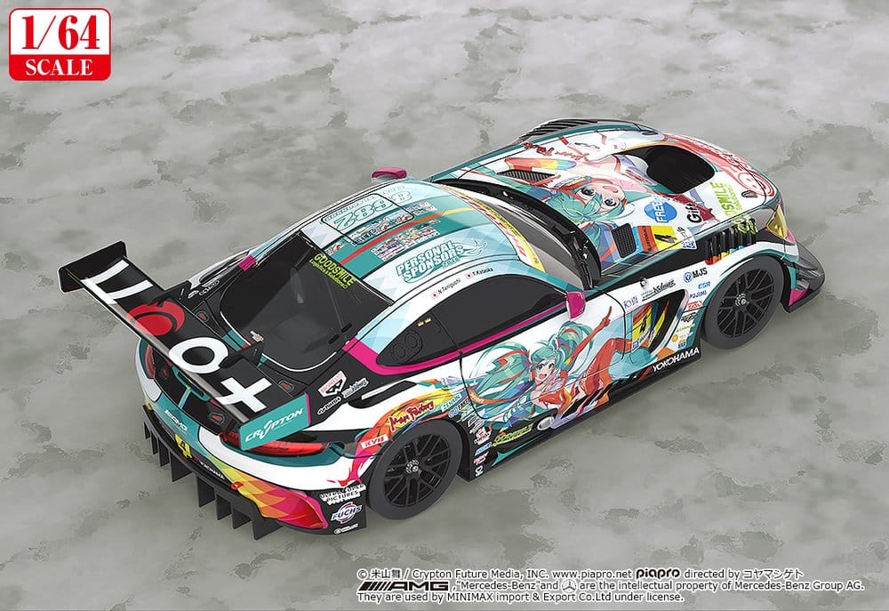 Hatsune Miku GT Project Vehicle 1/64 Good Smile Hatsune Miku AMG 2016 Super GT Ver. 7 cm