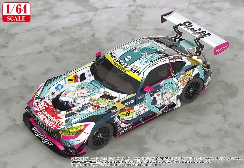 Hatsune Miku GT Project Vehicle 1/64 Good Smile Hatsune Miku AMG 2018 SUPER GT Ver. 7 cm