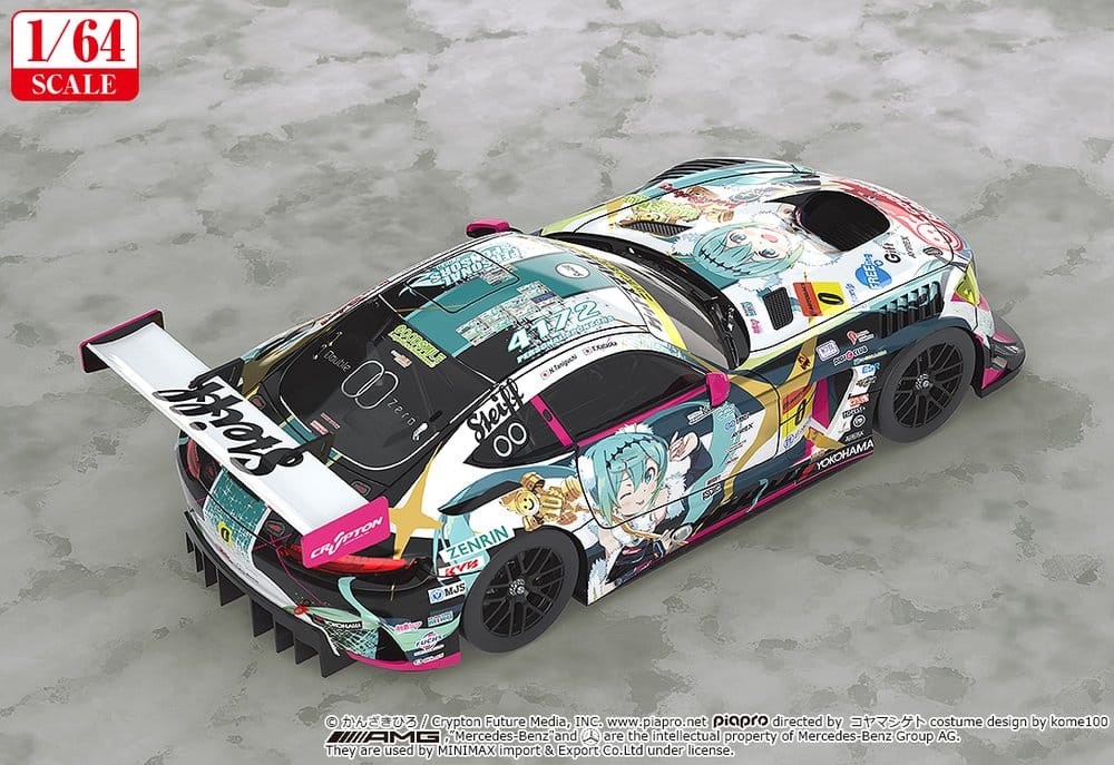 Hatsune Miku GT Project Vehicle 1/64 Good Smile Hatsune Miku AMG 2018 SUPER GT Ver. 7 cm