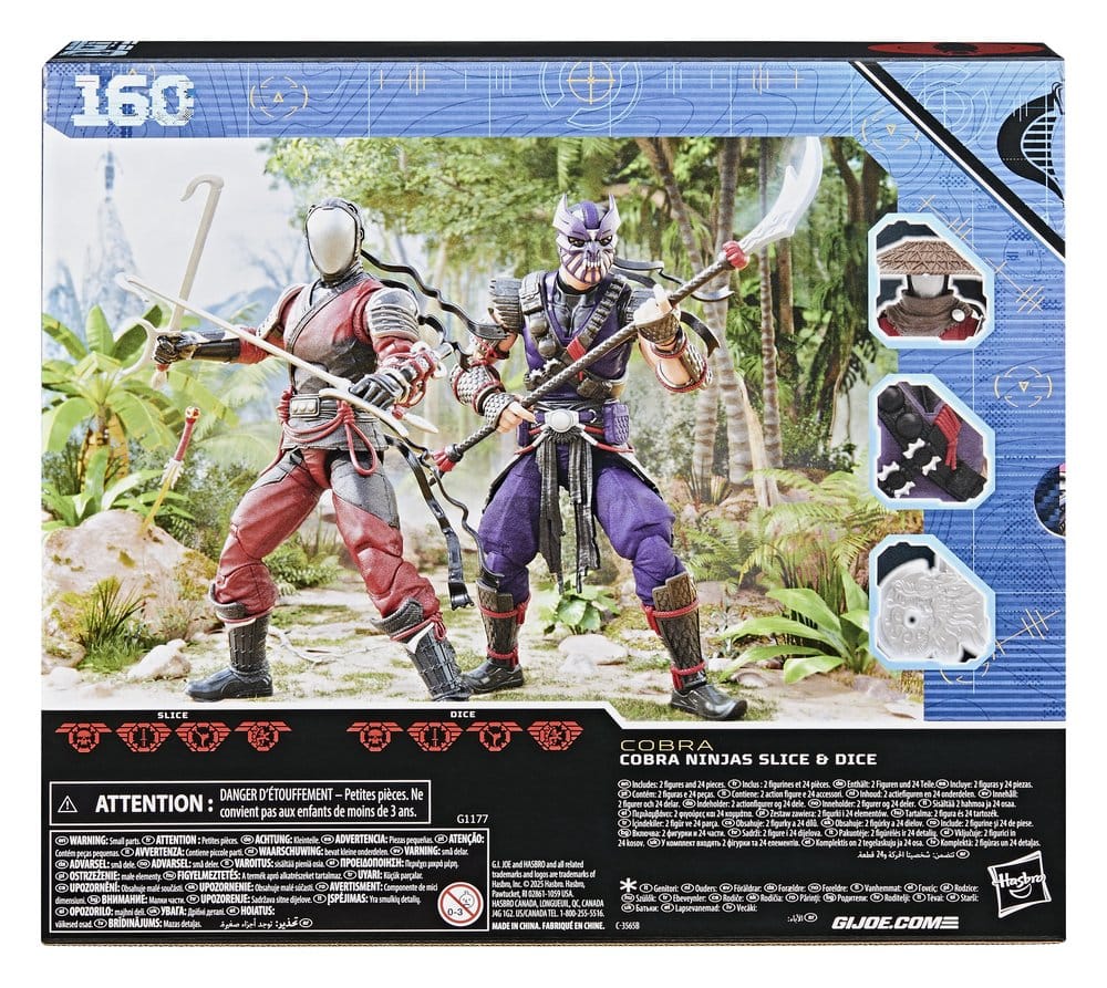 G.I. Joe Classified Series Action Figure 2-Pack #160 Cobra Ninjas Slice & Dice 15 cm