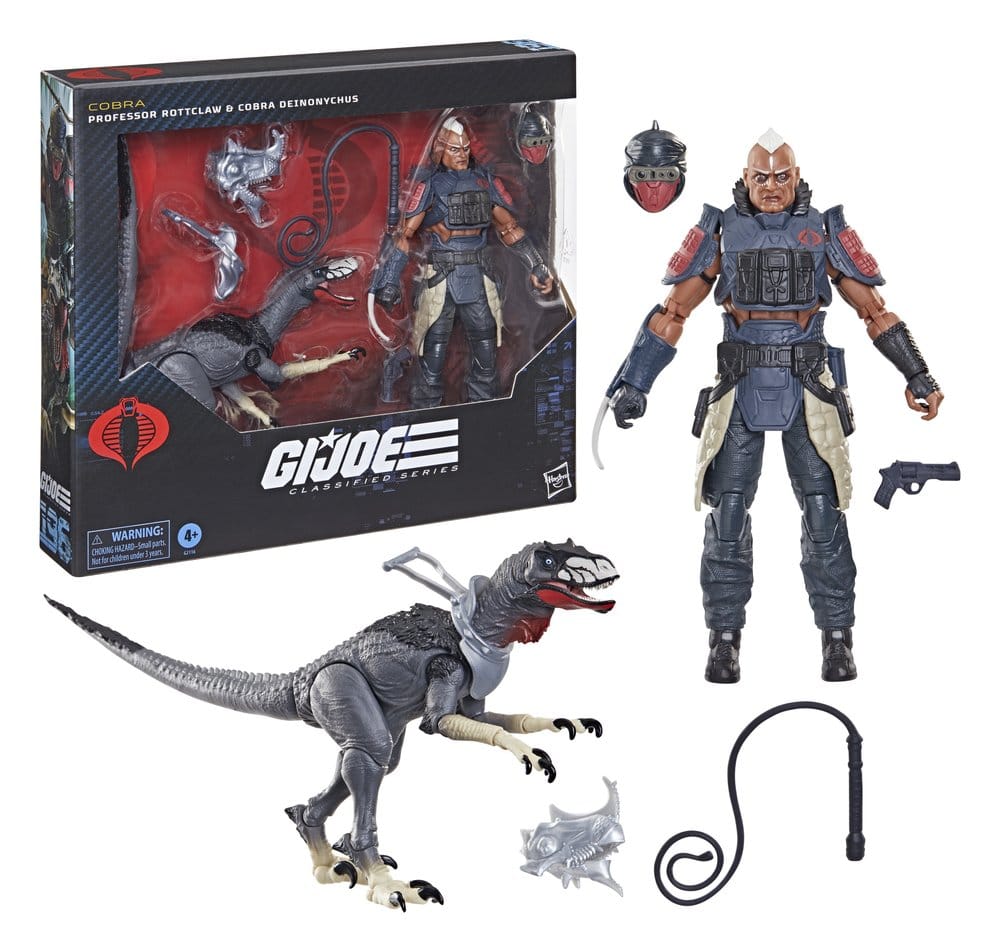 G.I. Joe Classified Series Action Figure 2-Pack #196 Professor Rottclaw & Cobra Deinonychus 15 cm