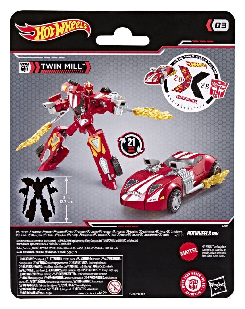 Transformers Collaborative Hot Wheels x Transformers Deluxe Class Action Figure Twin Mill 13 cm