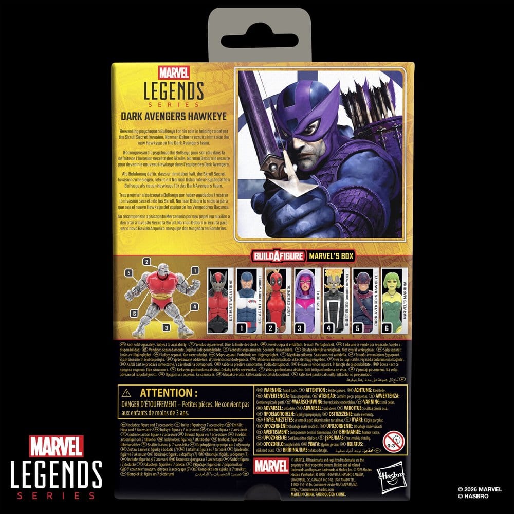 Marvel Legends Action Figure Dark Avengers Hawkeye (BAF: Marvel's Box) 15 cm