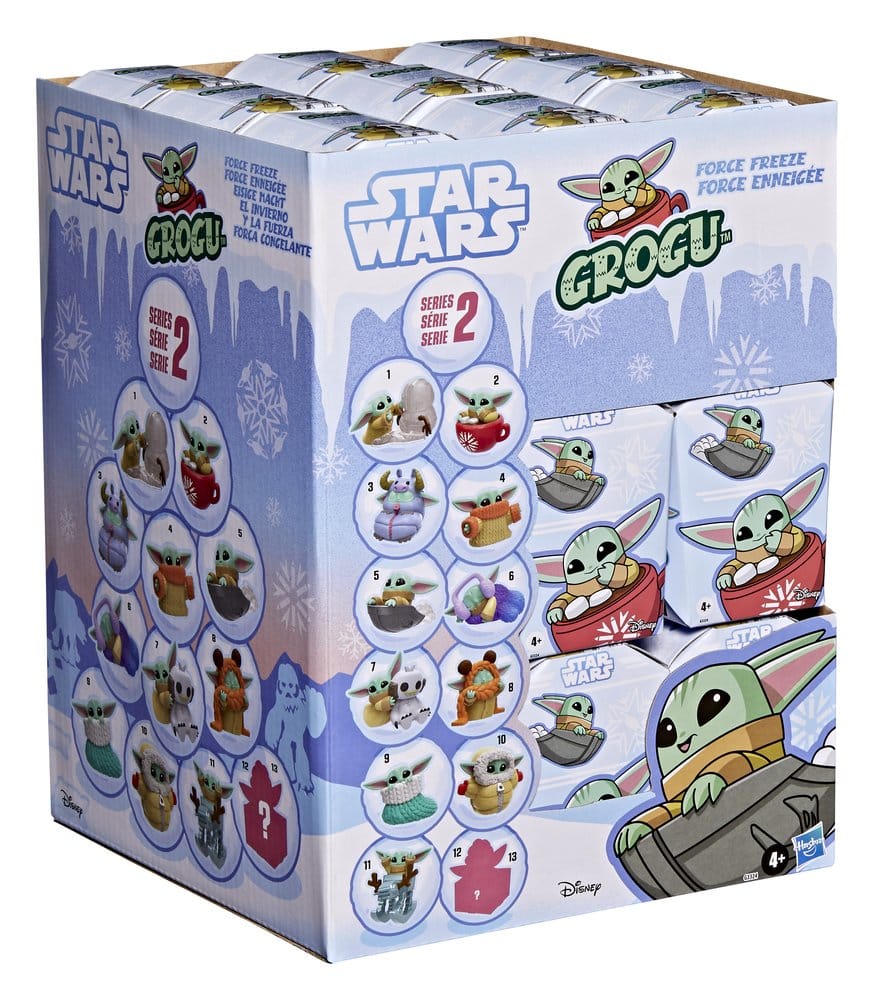 Star Wars Mini Figures 4 cm Grogu Force Freeze Series 2 Blind Box Display (24)