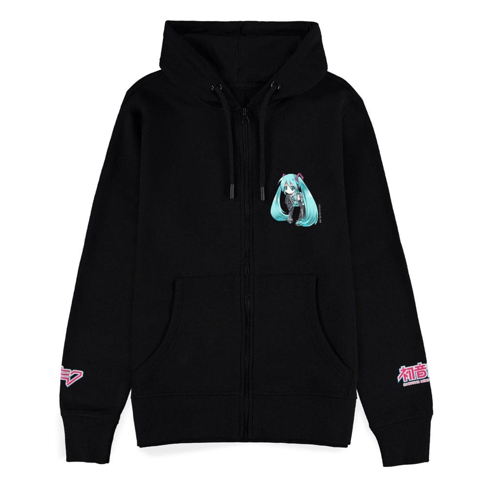 Hatsune Miku Zipper Hoodie Black Size XL