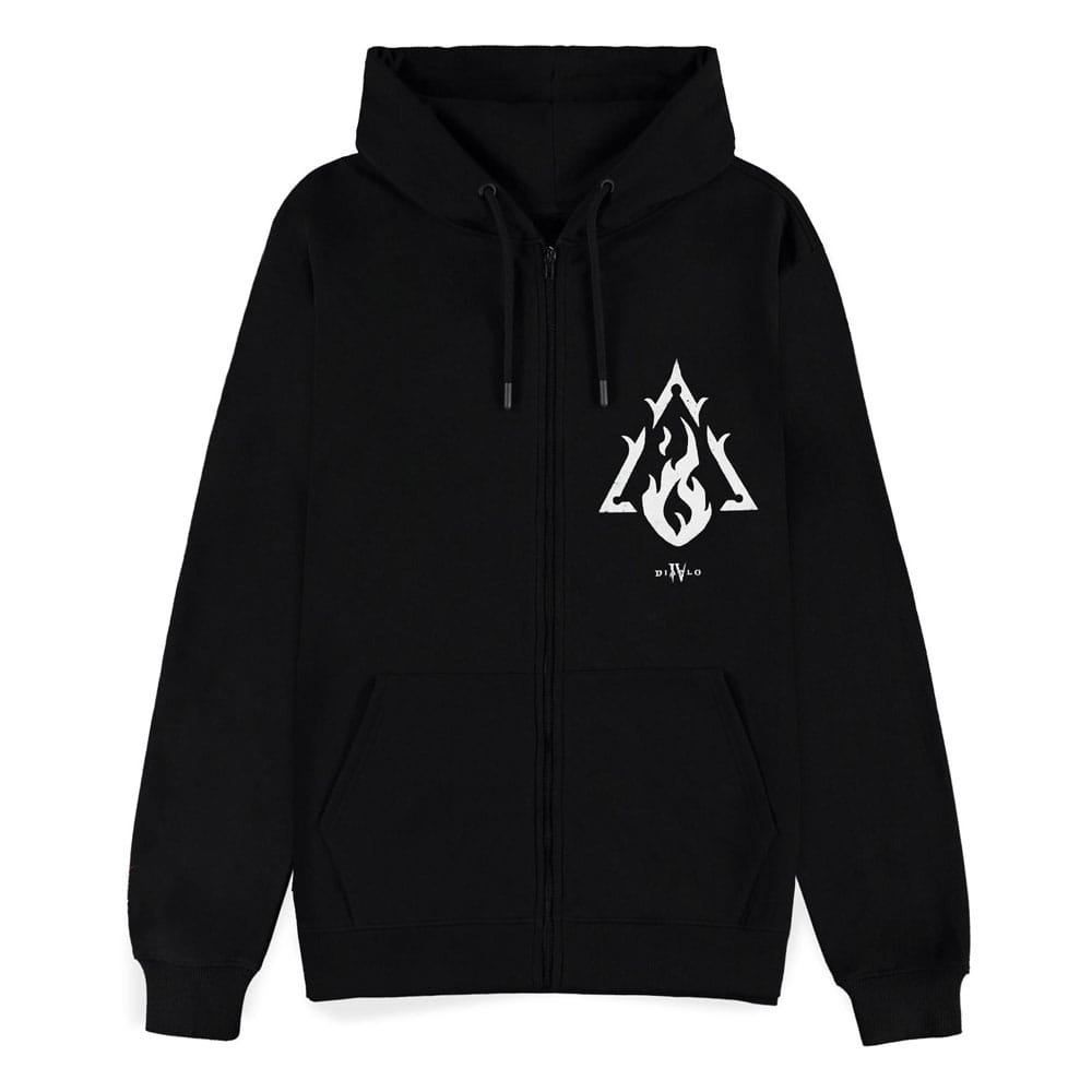 Diablo IV Zipper Hoodie Sweater Sorcerer Sigil Size S