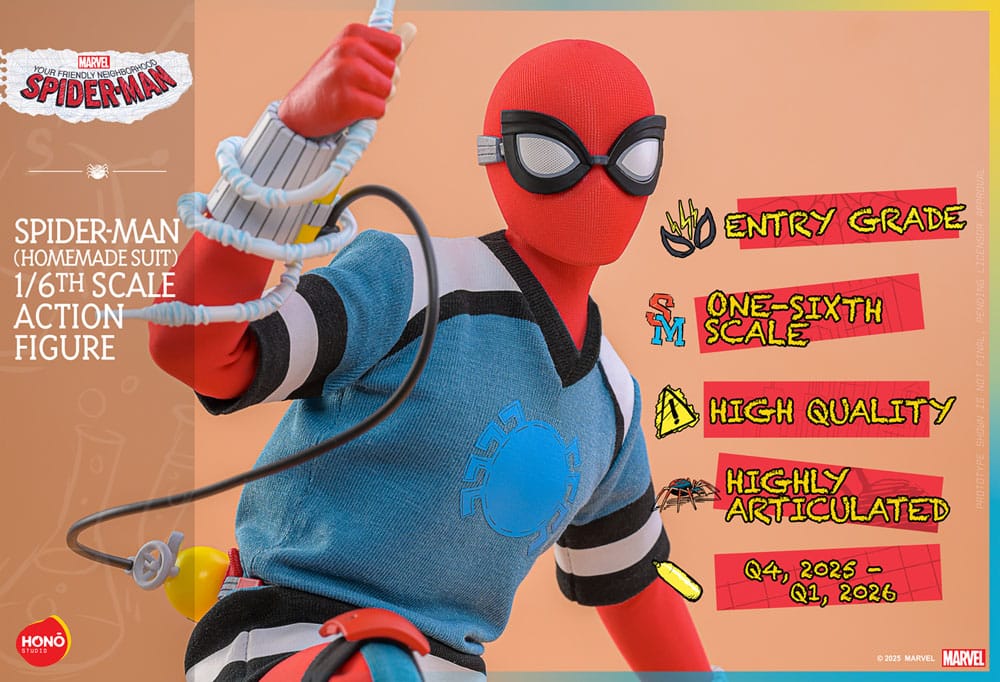 Your Friendly Neighborhood Spider-Man Action Figure 1/6 Spider-Man (Homemade Suit) 29 cm