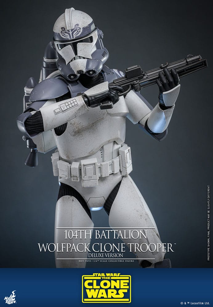 Star Wars The Clone Wars Action Figure 1/6 104th Battalion Wolfpack Clone Trooper Deluxe Version 30 cm