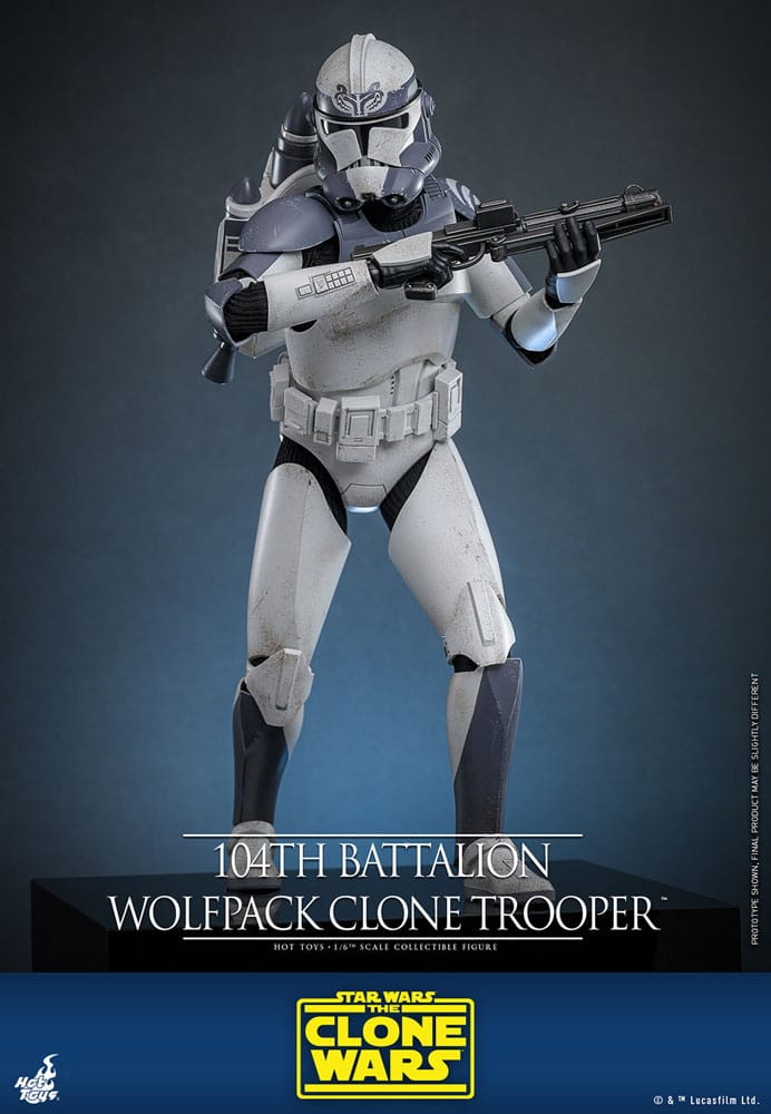 Star Wars The Clone Wars Action Figure 1/6 104th Battalion Wolfpack Clone Trooper 30 cm