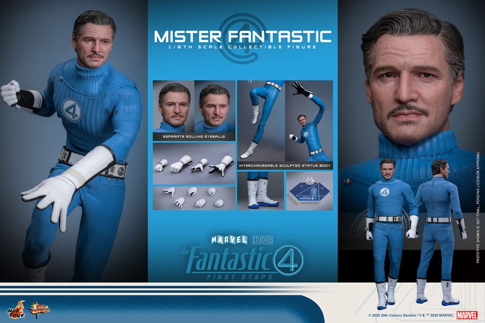 The Fantastic Four: First Steps Movie Masterpiece Action Figure 1/6 Mister Fantastic 30 cm
