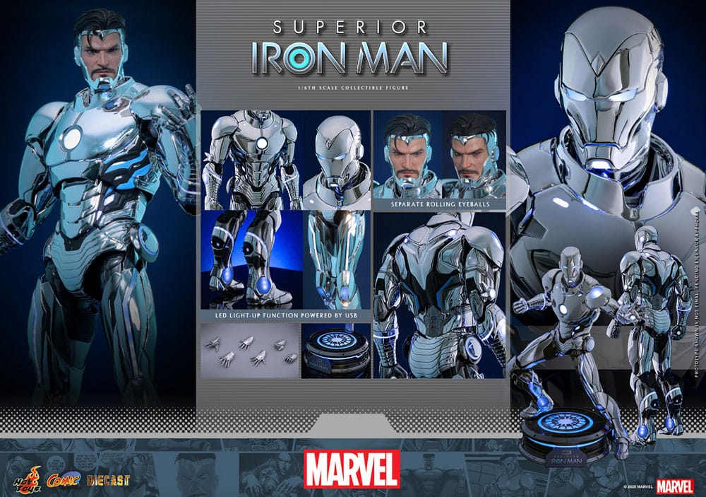 Marvel Comic Diecast Masterpiece Action Figure 1/6 Superior Iron Man 32 cm