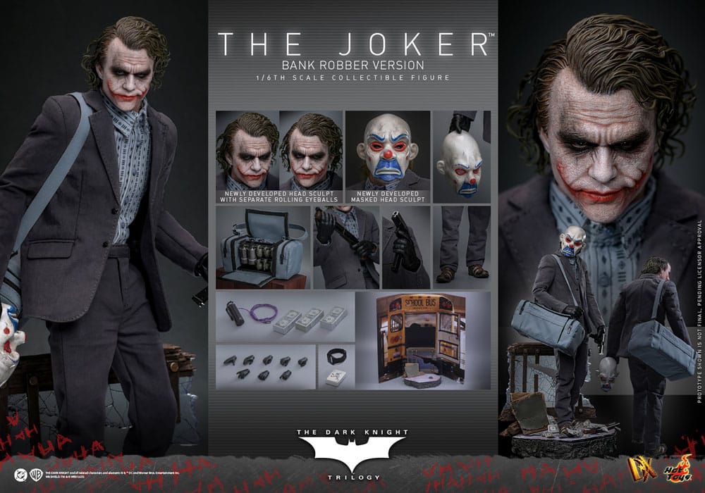 The Dark Knight DX Action Figure 1/6 The Joker (Bank Robber Version) 30 cm