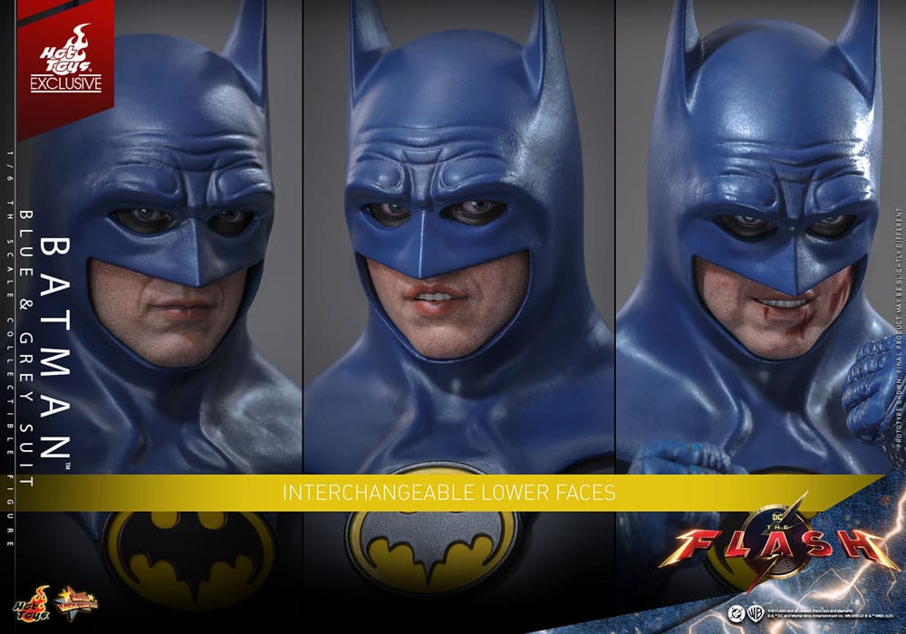 The Flash Movie Masterpiece Action Figure 1/6 Batman (Blue & Grey Suit) Limited Edition Hot Toys Exclusive 30 cm
