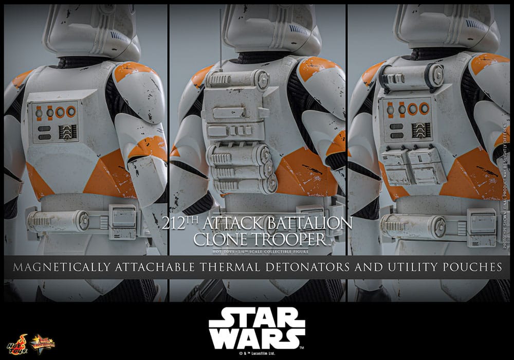 Star Wars: The Clone Wars Action Figure 1/6 212th Attack Battalion Clone Trooper Deluxe Version 30 cm