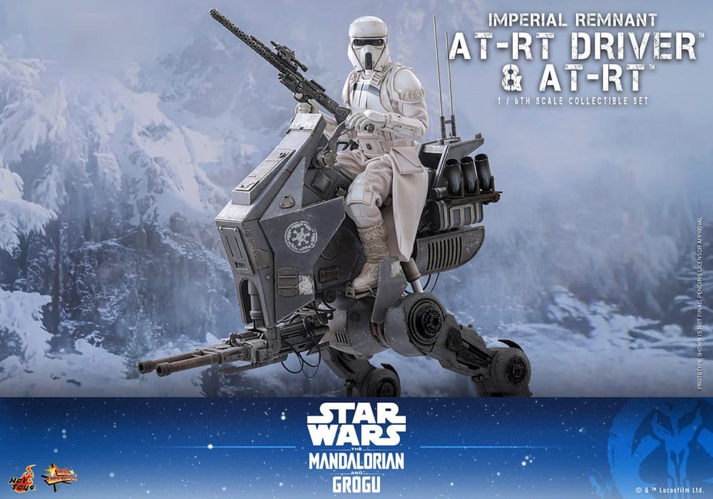 Star Wars: The Mandalorian & Grogu Movie Masterpiece Action Figure Set 1/6 Imperial Remnant AT-RT Driver & AT-RT 60 cm