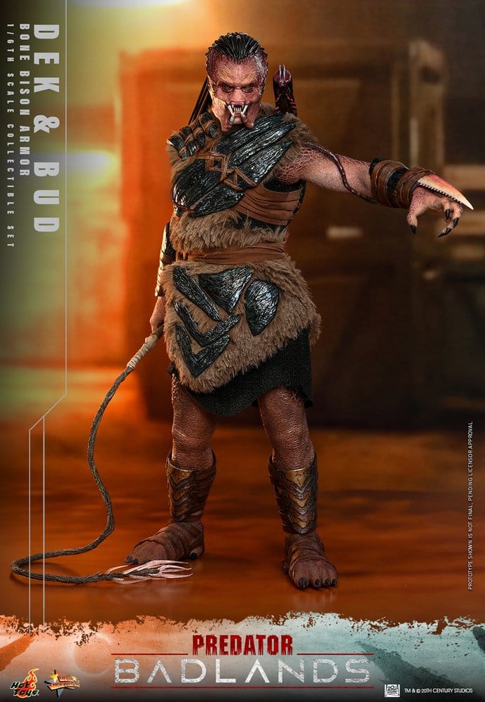 Predator: Badlands Movie Masterpiece Action Figures 2-Pack 1/6 Dek (Bone Bison Armor) and Bud 31 cm
