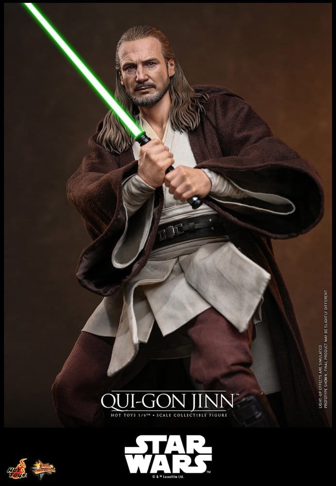 Star Wars: The Phantom Menace Movie Masterpiece Action Figure 1/6 Qui-Gon Jinn (Artisan Edition) Hot Toys Exclusive 32 cm