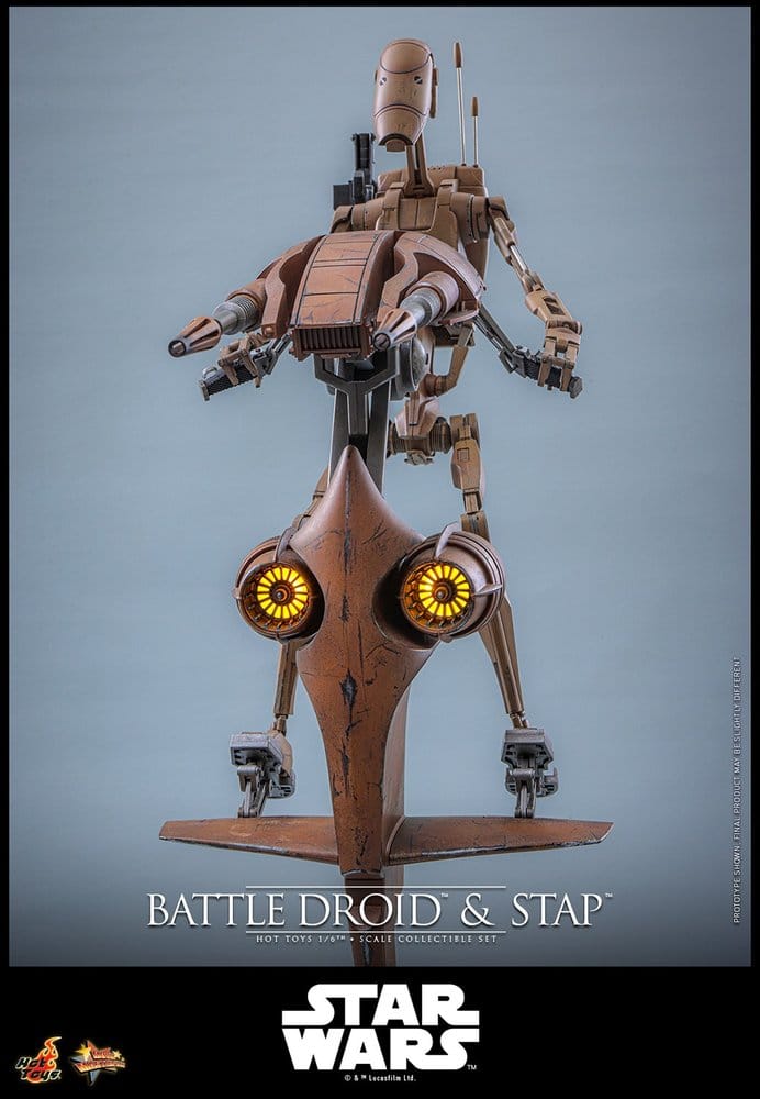 Star Wars: The Phantom Menace Movie Masterpiece Action Figure Set 1/6 Battle Droid & STAP 32 cm