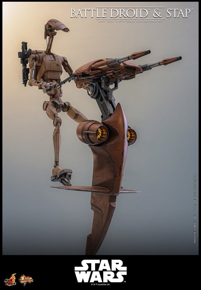 Star Wars: The Phantom Menace Movie Masterpiece Action Figure Set 1/6 Battle Droid & STAP 32 cm