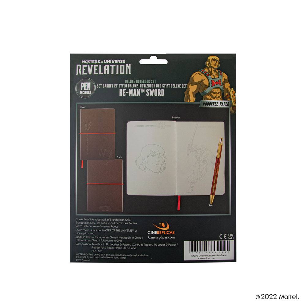 Masters of the Universe - Revelation: Notebook Set (notebook + pen) He-Man with Sword