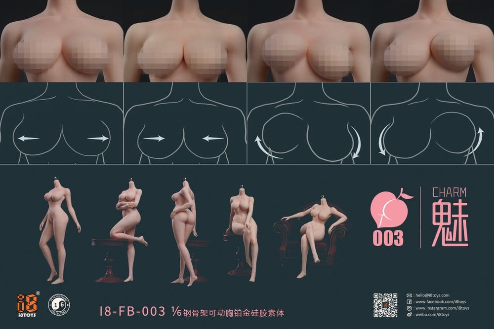 Original Character Silicone Body 1/6 "Charm" Steel-Frame Platinum Non-Articulated Breasts