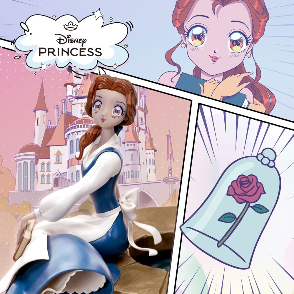 Disney Anime Princess Scale Statue Belle 15 cm