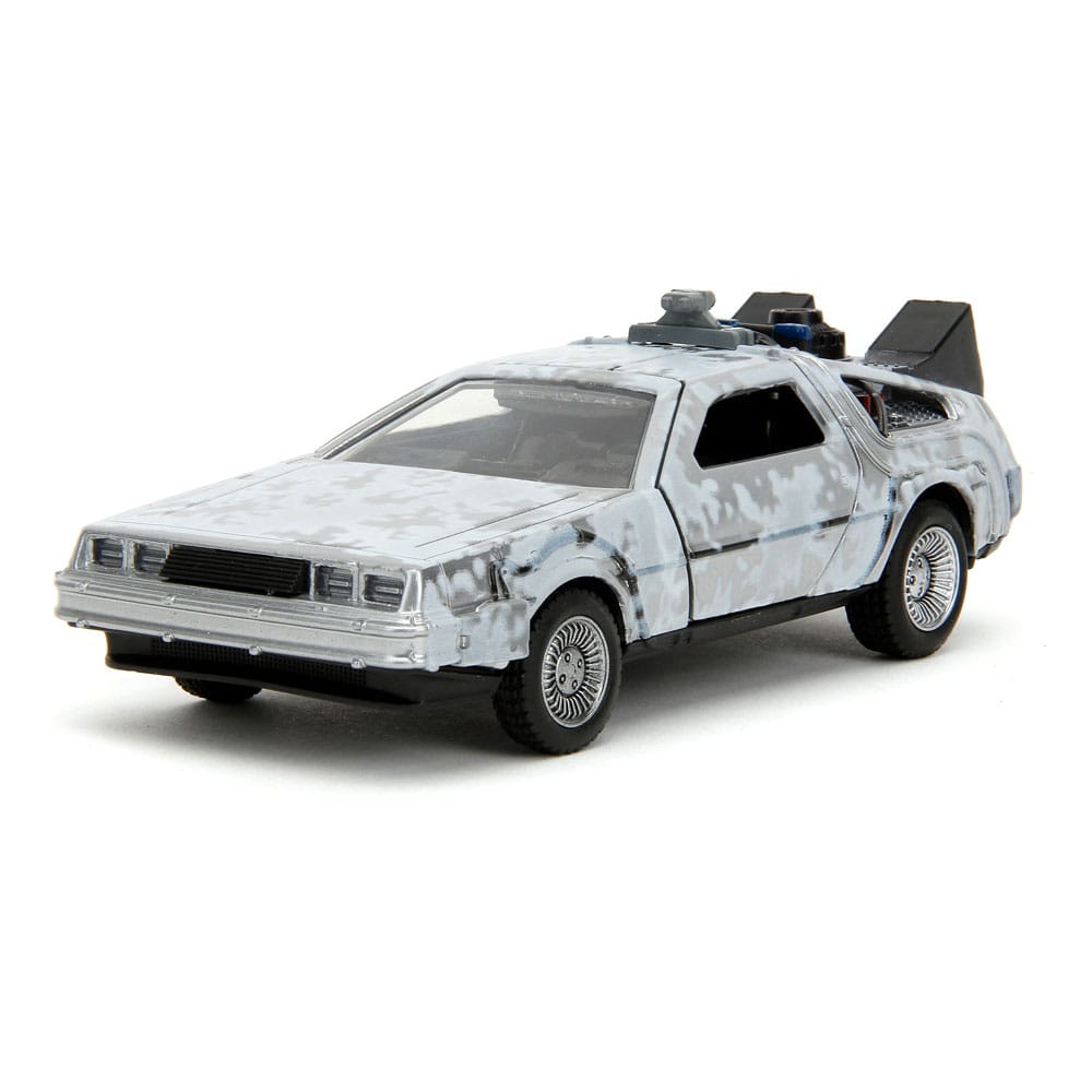 Back to the Future Hollywood Rides Diecast Model 1/32 DeLorean Time Machine Frost