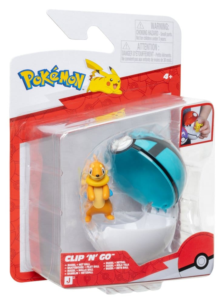 Pokémon Clip 'n' Go Action Figure Buizel & Net Ball