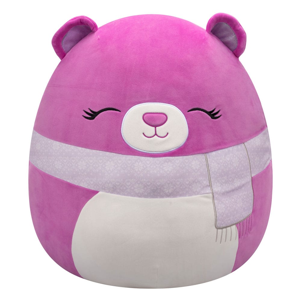 Squishmallows Plush Figure Purple Bear with Closed Eyes and Scarf Crisanta 50 cm