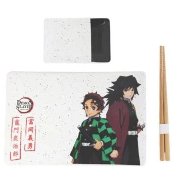 Demon Slayer Ceramic Sushi Set with Chopsticks Tanjiro & Giyu