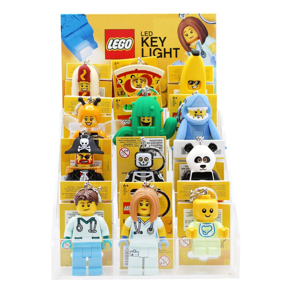 LEGO Acryl Counter Display with 12 Light-Up Keychains