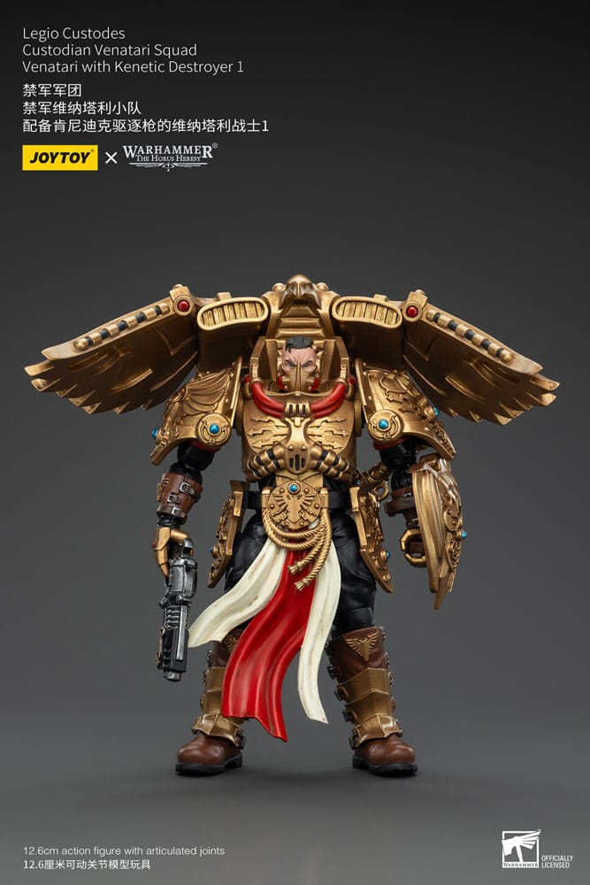 Warhammer The Horus Heresy Action Figure 1/18 Legio Custodes Custodian Venatari Squad Venatari with Kenetic Destroyer 1 13 cm