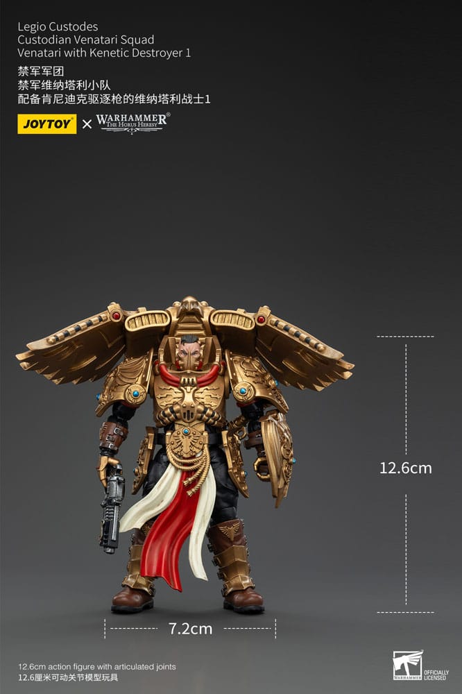 Warhammer The Horus Heresy Action Figure 1/18 Legio Custodes Custodian Venatari Squad Venatari with Kenetic Destroyer 1 13 cm