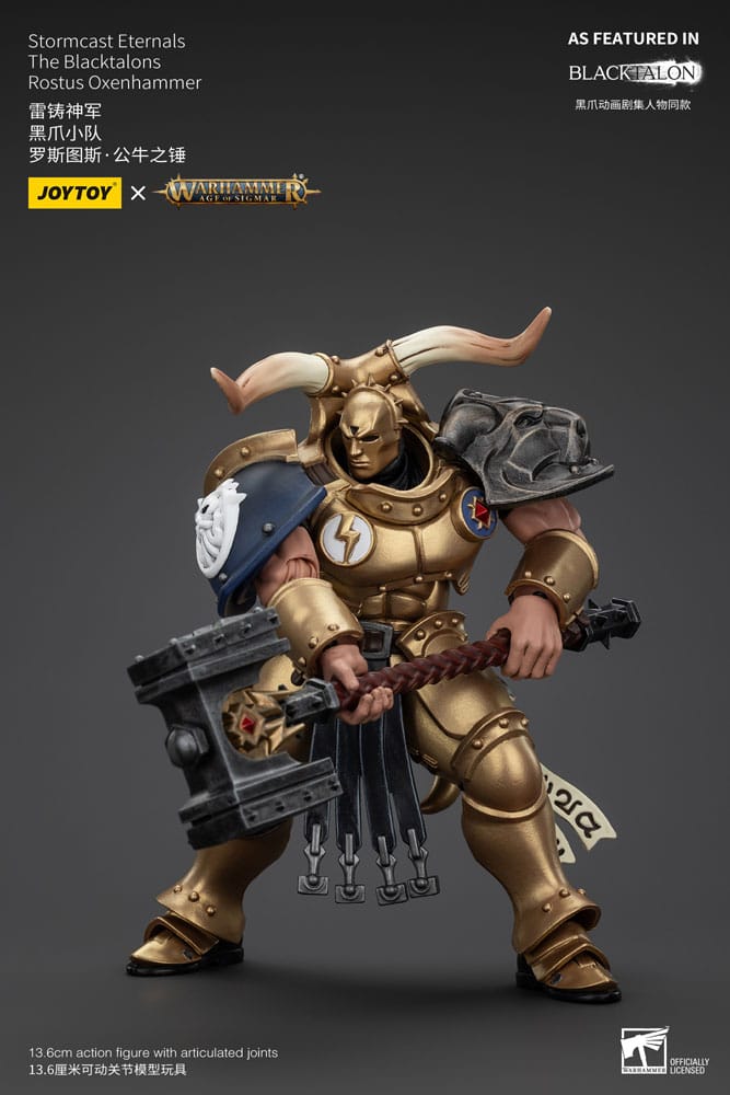 Warhammer Age of Sigmar Actionfigur Stormcast Eternals The Blacktalons Rostus Oxen hammer 20 cm