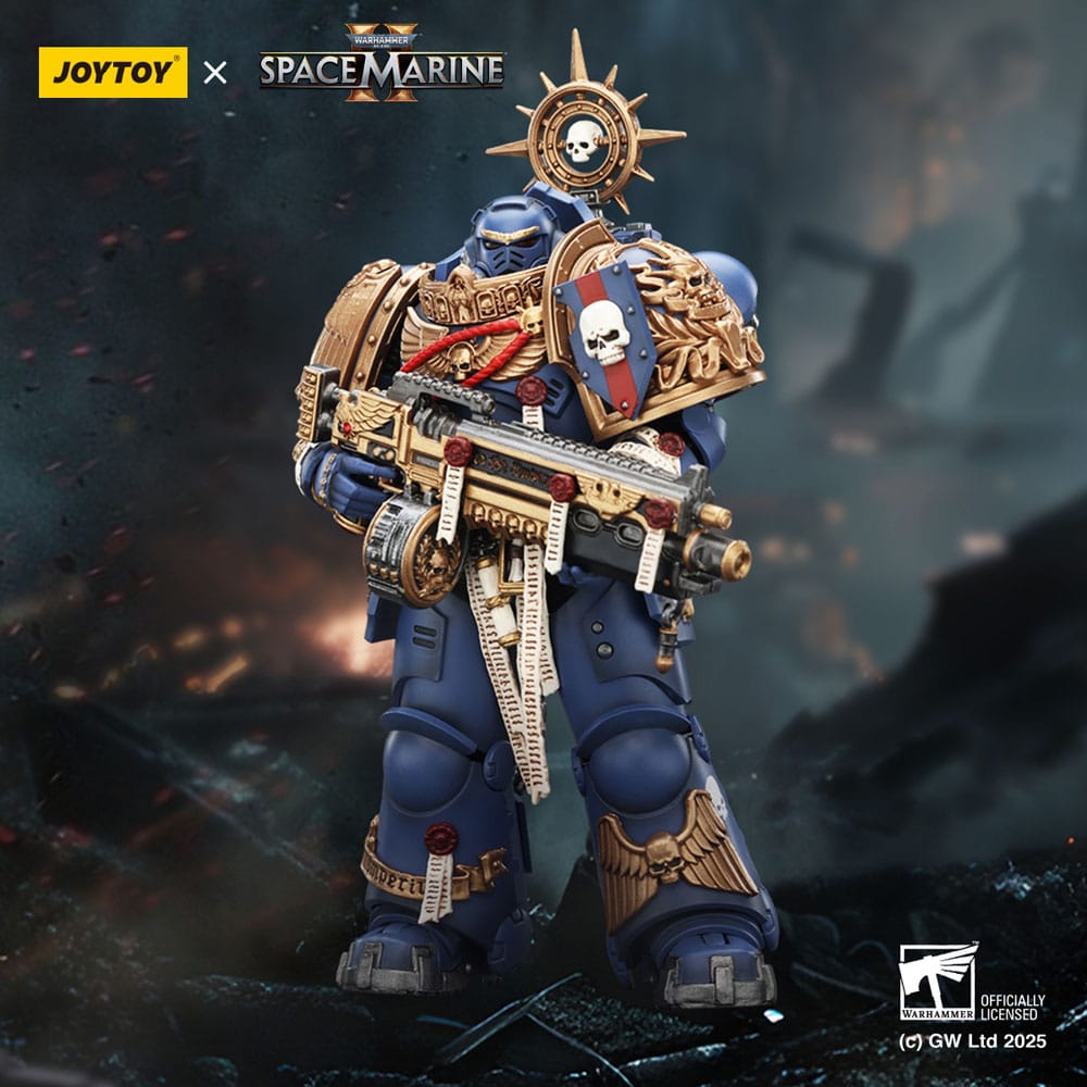 Warhammer 40,000: Space Marine 2 Action Figure Ultramarines Heavy Relic Primus Armor with Heavy Relic Bolt Rifle 13 cm