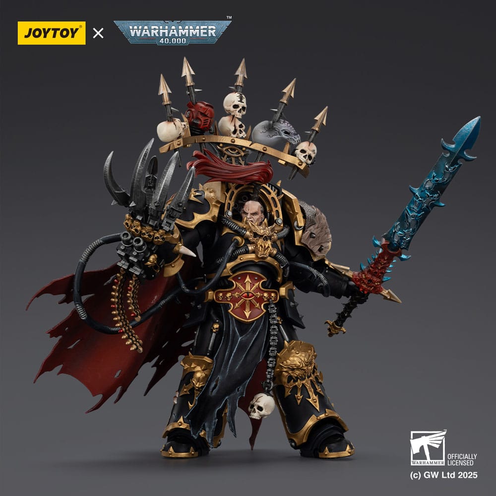 Warhammer 40,000 Action Figure  Black Legion Abaddon the Despoiler with Drach'nyen and the Talo 16 cm