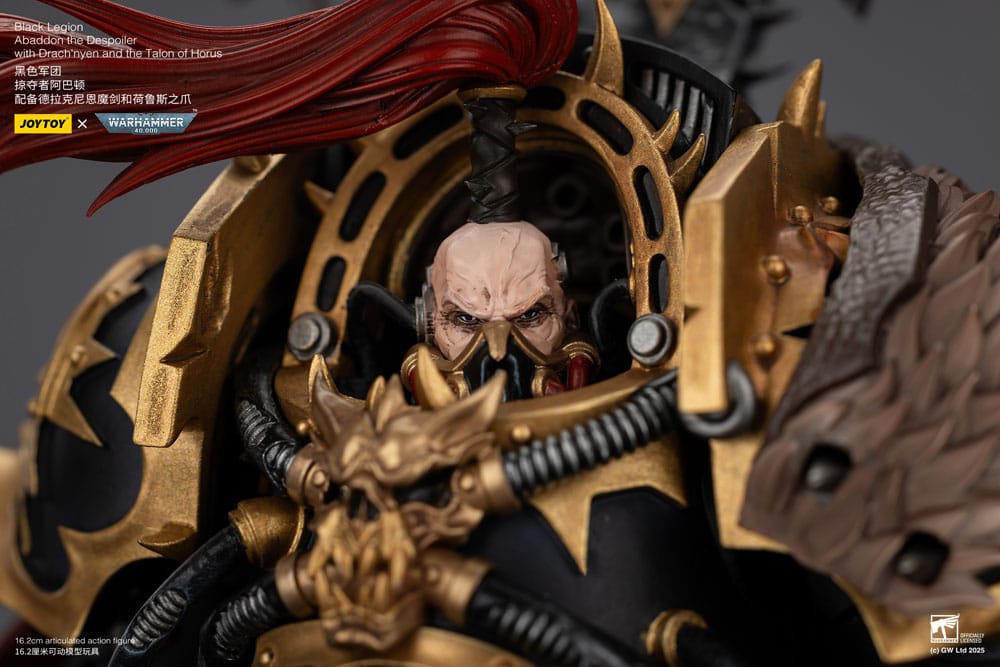 Warhammer 40,000 Action Figure  Black Legion Abaddon the Despoiler with Drach'nyen and the Talo 16 cm