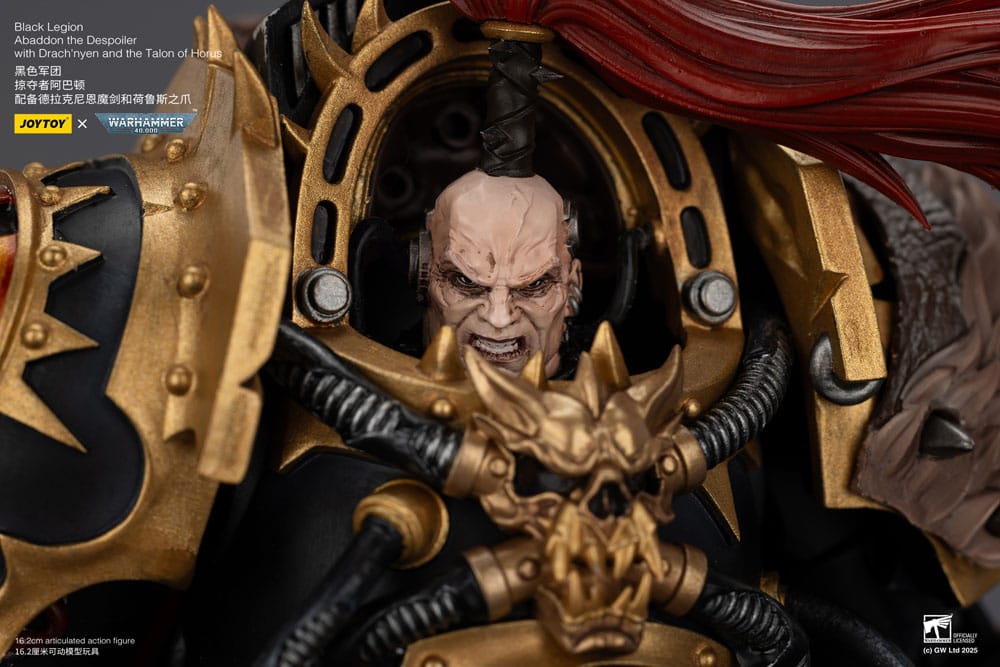 Warhammer 40,000 Action Figure  Black Legion Abaddon the Despoiler with Drach'nyen and the Talo 16 cm
