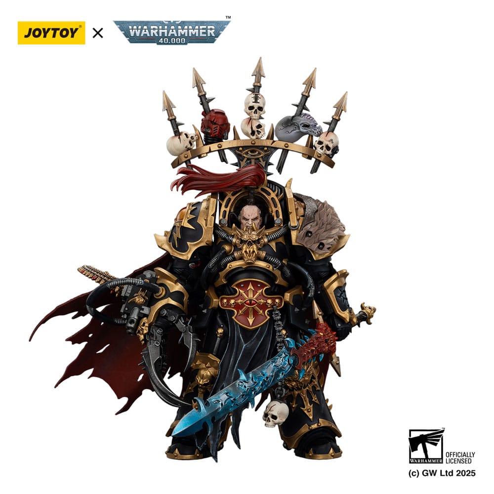 Warhammer 40,000 Action Figure  Black Legion Abaddon the Despoiler with Drach'nyen and the Talo 16 cm