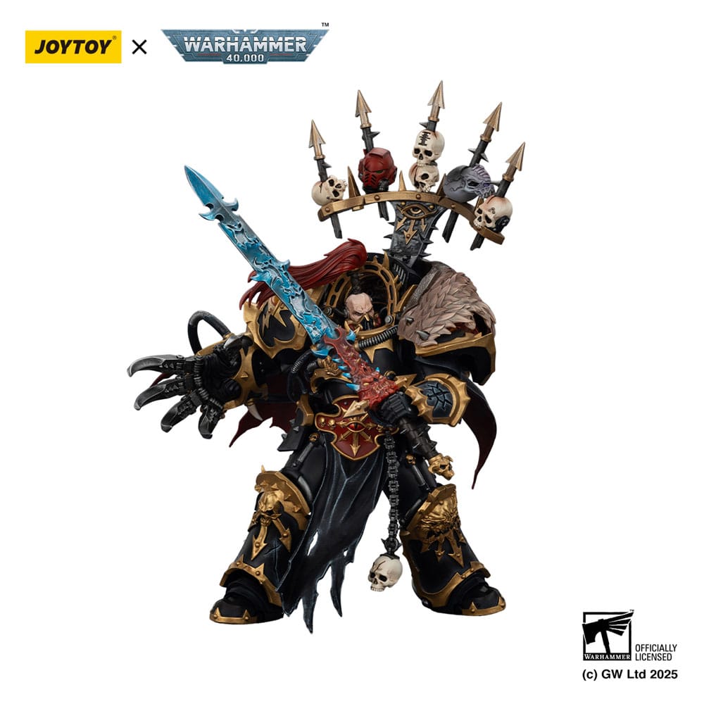 Warhammer 40,000 Action Figure  Black Legion Abaddon the Despoiler with Drach'nyen and the Talo 16 cm