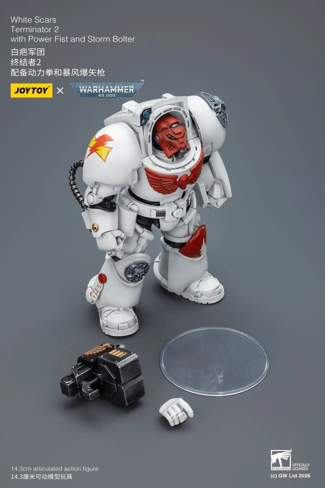Warhammer 40,000 Action Figure White Scars Terminator 2 with Power Fist and Storm Bolter 14 cm