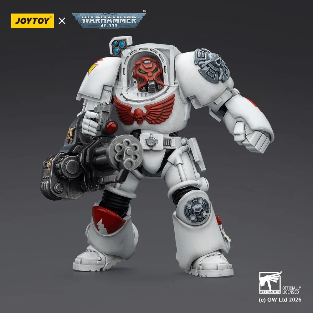 Warhammer 40,000 Action Figure White Scars Terminator 3 with Power Fist and Assault Cannon 14 cm