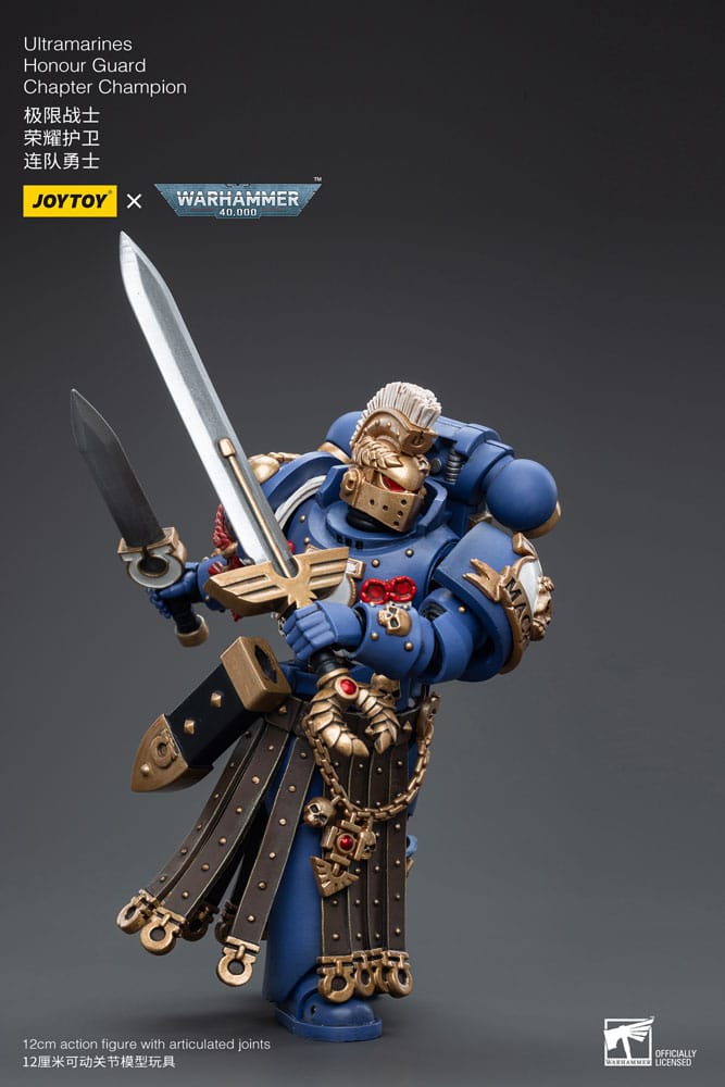 Warhammer 40k Action Figure 1/18 Ultramarines Honor Guard Chapter Champion 12 cm