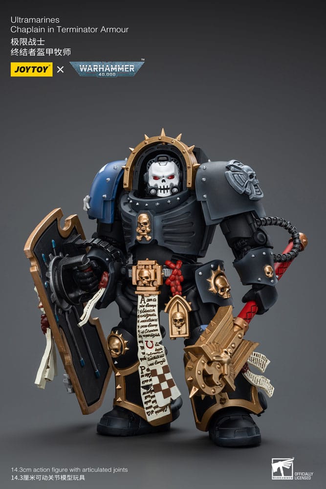 Warhammer 40k Action Figure 1/18 Ultramarines Chaplain in Terminator Armor 12 cm