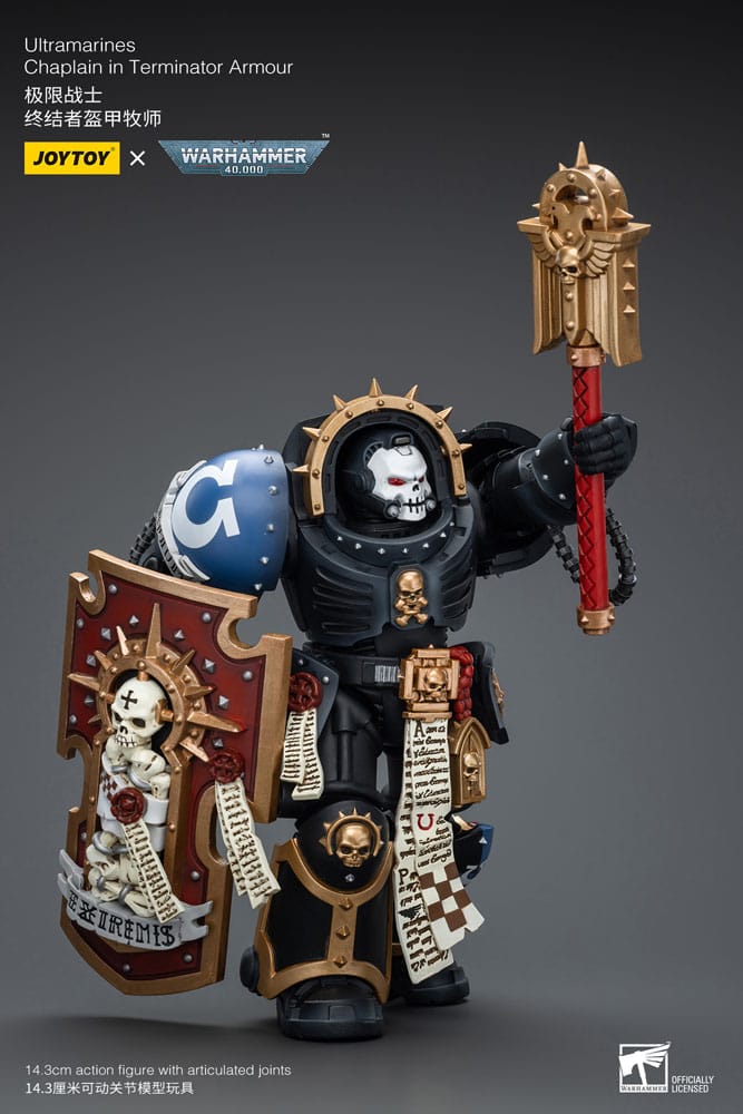 Warhammer 40k Action Figure 1/18 Ultramarines Chaplain in Terminator Armor 12 cm