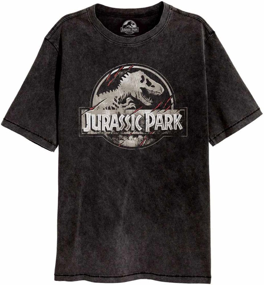 Jurassic Park T-Shirt Scratched Logo Size XL